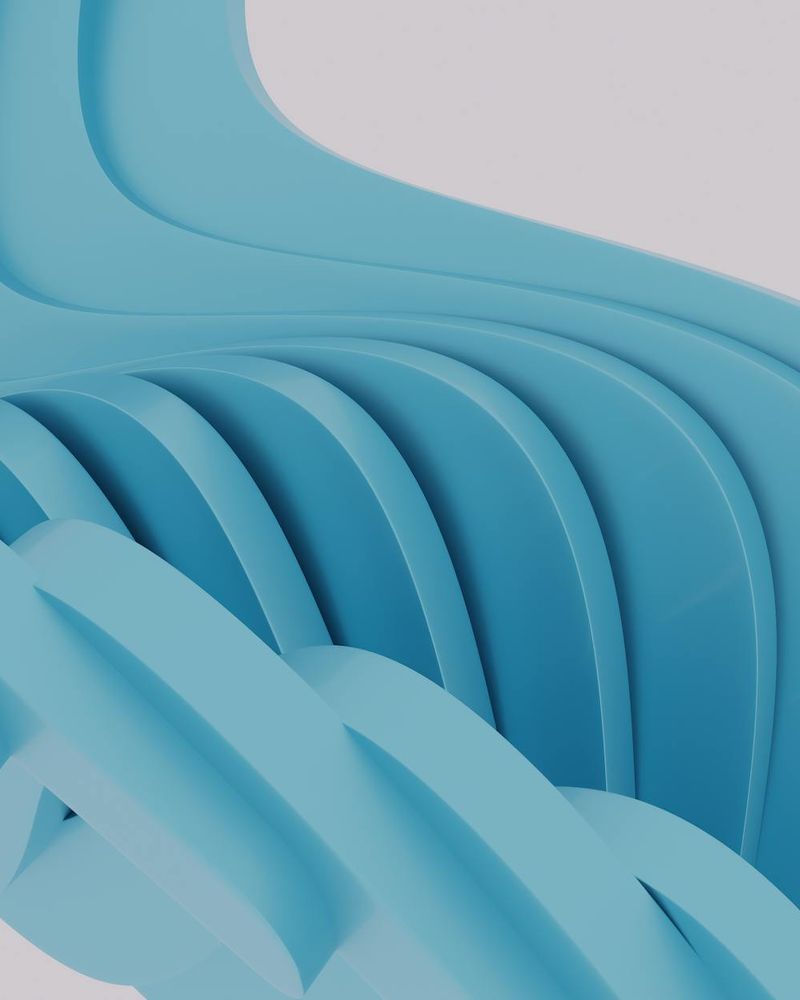 Abstract blue and cyan geometric patterns representing balance